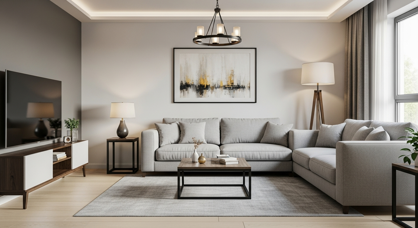 koku giderici teknolojiler A modern living room scene with a person using a advanced electronic air purifier, soft natural lighting highlighting clean and fresh environment, illustrating advanced odor elimination methods