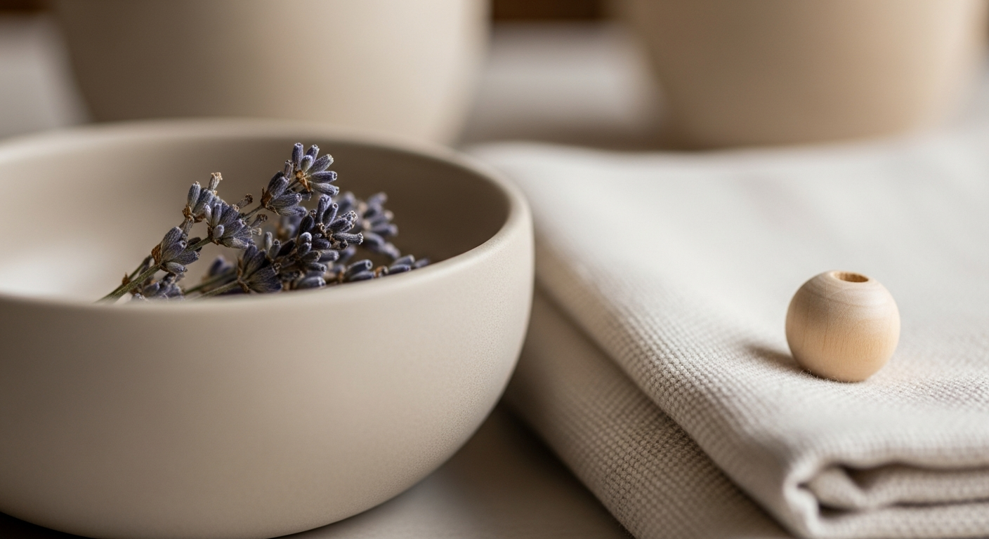 Close-up editorial still life relevant to Lifestyle: neutral color palette, shallow depth of field, no cultural objects, no text, no logos.